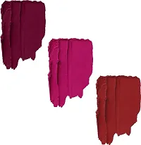 Long Lasting Waterproof One Stroke Matte Me Liquid Lipstick- Pack Of  3-thumb1