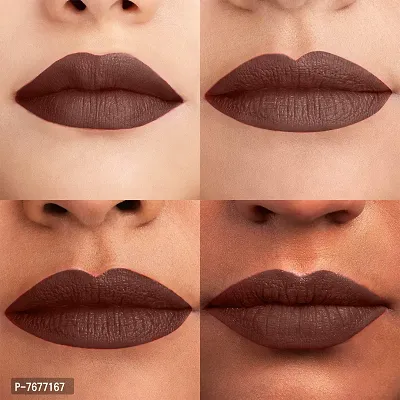 Perpaa Push Button Matte Me Waterproof Lipstick - Long Lasting (Upto 5 Hrs Stay) (3.5 GM) (Matte Brown)-thumb4