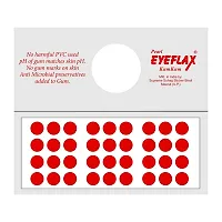 Pearl Eyeflax Kumkum Bindi Red Round Box with 15 Flaps (Size 4 Diameter 6 mm) (Red)-thumb1