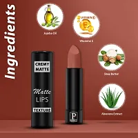 PERPAA Creamy Matte Lipstick Long Lasting One Swipe Application  Waterproof  Smudge proof 3.5gm-thumb1