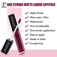 Perpaa One Stroke Matte Liquid Lipstick (5 ml) (Rich Plum) (Maroon Berry)-thumb4