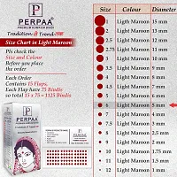 Light Maroon Velvet Kumkum Bindi Box with 15 Flaps - Size 06, Dia-5mm-thumb4