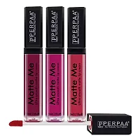 PERPAA&#174; One Stroke Matte Liquid Lipstick (5 ml) (Reddish Pink , Maroon Berry , Hidden Magenta, Pack Of 3)-thumb1