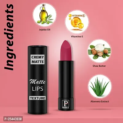 PERPAA Creamy Matte Lipstick Long Lasting One Swipe Application  Waterproof  Smudge proof 3.5gm-thumb2