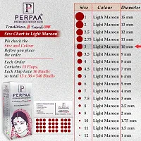 Light Maroon Velvet Kumkum Bindi Box with 15 Flaps - Size 03, Dia-10mm-thumb4