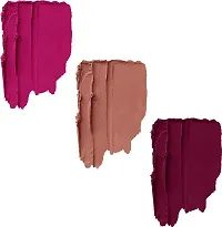 Long Lasting Waterproof One Stroke Matte Me Liquid Lipstick- Pack Of  3-thumb1