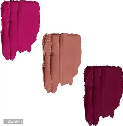 Long Lasting Waterproof One Stroke Matte Me Liquid Lipstick- Pack Of  3-thumb2