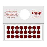 Pearl Eyeflax Kumkum Bindi Dark Maroon Round Box with 15 Flaps (Size 2.5 Diameter 10mm) (Dark Maroon)-thumb1