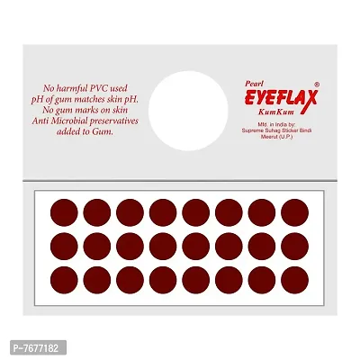 Pearl Eyeflax Kumkum Bindi Dark Maroon Round Box with 15 Flaps (Size 2.5 Diameter 10mm) (Dark Maroon)-thumb2