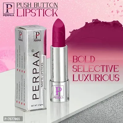 PERPAA&#174; Push, Pop & Play Matte Lipstick, Long Lasting, Moisturizing Lip Color Enrich with Vitamin E - Non-Drying, Creamy Matte Bullet Lipstick (Magenta Matte)-thumb3