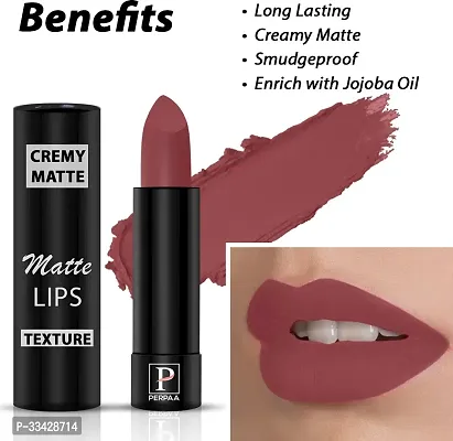 Long Lasting Waterproof Cremy Matte Finish Lipstick- Pack Of  2-thumb2