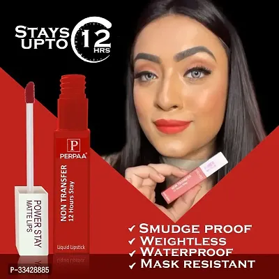 Long Lasting Waterproof Matte Lipstick- Pack Of  3-thumb2