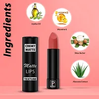 PERPAA Creamy Matte Lipstick Long Lasting One Swipe Application  Waterproof  Smudge proof 3.5gm-thumb1