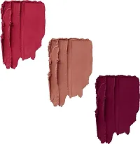 Long Lasting Waterproof One Stroke Matte Me Liquid Lipstick- Pack Of  3-thumb1