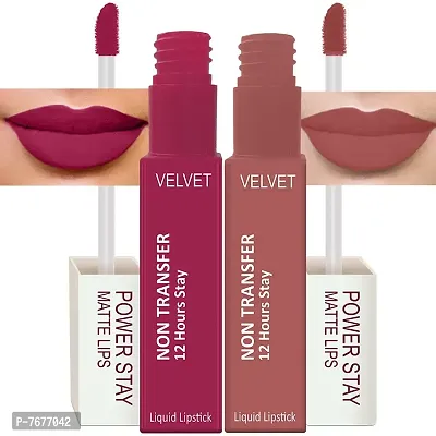 PERPAA&#174; Power Stay Liquid Matte Lipstick - Waterproof Combo of 2(Upto12 Hrs Stay) (Pink Prom ,Visionary Nude, Pack of 2)