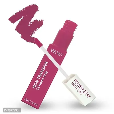 PERPAA#174; Waterproof Liquid Matte Power Stay Dark Pink Lipstick - Super Stay (Upto12 Hrs Stay)-thumb5