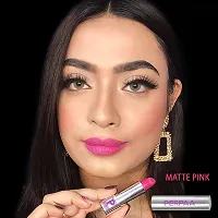 PERPAA&#174; Push, Pop & Play Matte Lipstick, Long Lasting, Moisturizing Lip Color Enrich with Vitamin E - Non-Drying, Creamy Matte Bullet Lipstick (Matte Pink)-thumb1