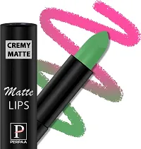 Long Lasting Waterproof Cremy Matte Finish Lipstick- Pack Of  2-thumb2