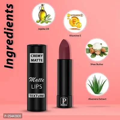 PERPAA Creamy Matte Lipstick Long Lasting One Swipe Application  Waterproof  Smudge proof 3.5gm-thumb2