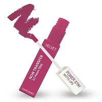 PERPAA#174; Long Lasting Waterproof Matte Liquid Lipstick  Nail Polish Combo of Same Shades (Deep Pink , Glossy Pink)-thumb4