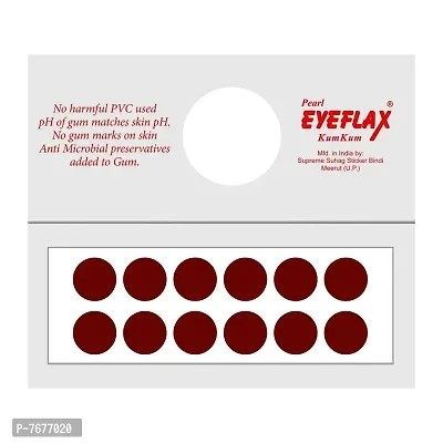 Pearl Eyeflax Kumkum Bindi dark marron Round Box with 15 Flaps (Size 2 Diameter 12mm) (Dark marron)-thumb2