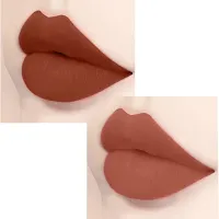 PERPAA#174; Xpression Weightless Matte Waterproof Lipstick Enriched with Vitamin E One Stroke Application -Combo of 2 (5-8 Hrs Stay) (Innocent Nude, Matte Rust Brown)-thumb3