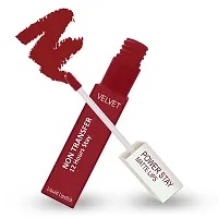 PERPAA#174; Long Lasting Waterproof Matte Liquid Lipstick  Nail Polish Combo of Same Shades (Matte Red , Deep Red)-thumb4