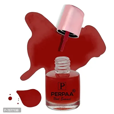 PERPAA#174; Long Lasting Waterproof Matte Liquid Lipstick  Nail Polish Combo of Same Shades (Matte Red , Deep Red)-thumb3