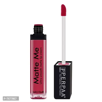 Perpaa One Stroke Matte Liquid Lipstick (5 ml) (Reddish Pink)-thumb3
