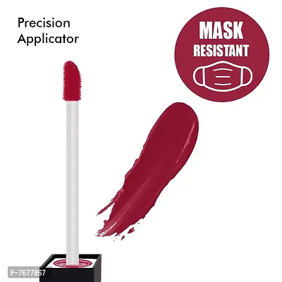Perpaa One Stroke Matte Liquid Lipstick (5 ml) (Reddish Pink)-thumb2