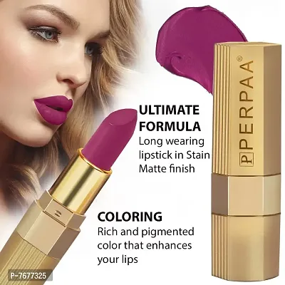 PERPAA&#174; Xpression Weightless Matte Waterproof Lipstick Enriched with Vitamin E One Stroke Application -Combo of 2 (5-8 Hrs Stay) (Matte Magenta ,Matte Maroon)-thumb5