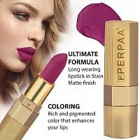 PERPAA&#174; Xpression Weightless Matte Waterproof Lipstick Enriched with Vitamin E One Stroke Application -Combo of 3 (5-8 Hrs Stay) (Matte Rust Brown ,Matte Magenta ,Natural Pink)-thumb4