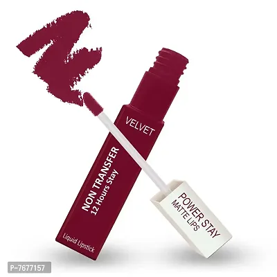 PERPAA&#174; Power Stay Liquid Matte Lipstick - Waterproof (Upto12 Hrs Stay) (Cherry Red)-thumb2