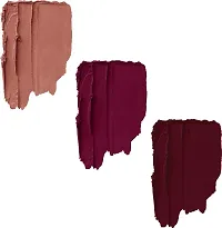 Long Lasting Waterproof One Stroke Matte Me Liquid Lipstick- Pack Of  3-thumb1