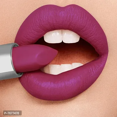 Perpaa Velvet Matte Push Button Long Lasting Highly Pigmented Lipstick, Magenta-thumb3