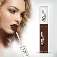 PERPAA&#174; Power Stay Waterproof Liquid Matte Lipstick (Upto12 Hrs Stay) (Bon Bon Brown)-thumb2