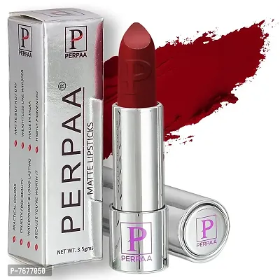 PERPAA&#174; Push, Pop & Play Matte Lipstick, Long Lasting, Moisturizing Lip Color Enrich with Vitamin E - Non-Drying, Creamy Matte Bullet Lipstick (Bridal Maroon)