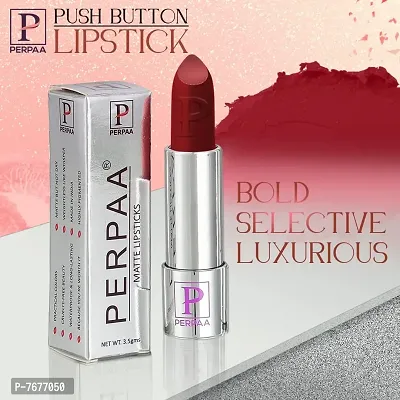 PERPAA&#174; Push, Pop & Play Matte Lipstick, Long Lasting, Moisturizing Lip Color Enrich with Vitamin E - Non-Drying, Creamy Matte Bullet Lipstick (Bridal Maroon)-thumb3