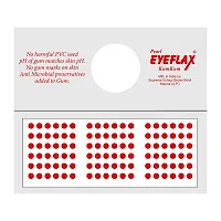 Pearl Eyeflax Kumkum Bindi Red Round Box with 15 Flaps (Size 6 Diameter 4 mm) (Red)-thumb1