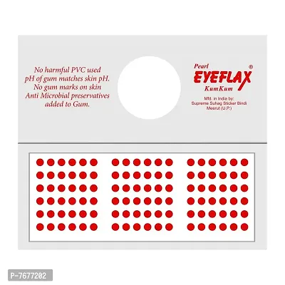 Pearl Eyeflax Kumkum Bindi Red Round Box with 15 Flaps (Size 6 Diameter 4 mm) (Red)-thumb2