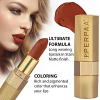 PERPAA&#174; Xpression Weightless Matte Waterproof Lipstick Enriched with Vitamin E One Stroke Application Combo of 5 (5-8 Hrs Stay)-thumb1