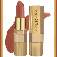 PERPAA&#174; Xpression Weightless Matte Waterproof Lipstick Enriched with Vitamin E One Stroke Application -Combo of 2 (5-8 Hrs Stay) (Innocent Nude, Natural Pink)-thumb2