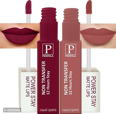 Long Lasting Waterproof Power Stay Liquid Matte Lipstick- Pack Of  2-thumb0