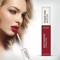 PERPAA&#174; Power Stay Waterproof Liquid Matte Lipstick (Upto12 Hrs Stay) (Apple Red)-thumb2