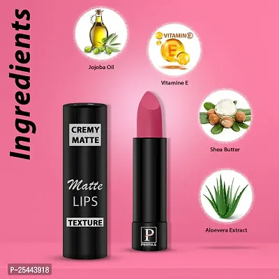 PERPAA Creamy Matte Lipstick Long Lasting One Swipe Application  Waterproof  Smudge proof 3.5gm-thumb2