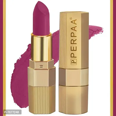 PERPAA&#174; Xpression Weightless Matte Waterproof Lipstick Enriched with Vitamin E One Stroke Application (5-8 Hrs Stay) (Matte Magenta)