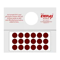 Pearl Eyeflax Kumkum Bindi Dark Maroon Round Box with 15 Flaps (Size DMR 2 Diameter 12mm) (Dark Maroon)-thumb1