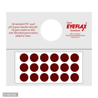 Pearl Eyeflax Kumkum Bindi Dark Maroon Round Box with 15 Flaps (Size DMR 2 Diameter 12mm) (Dark Maroon)-thumb2