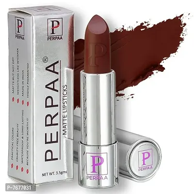 PERPAA&#174; Push, Pop & Play Matte Lipstick, Long Lasting, Moisturizing Lip Color Enrich with Vitamin E - Non-Drying, Creamy Matte Bullet Lipstick (Matte Brown)