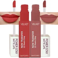 Long Lasting Waterproof Power Stay Liquid Matte Lipstick- Pack Of  4-thumb3